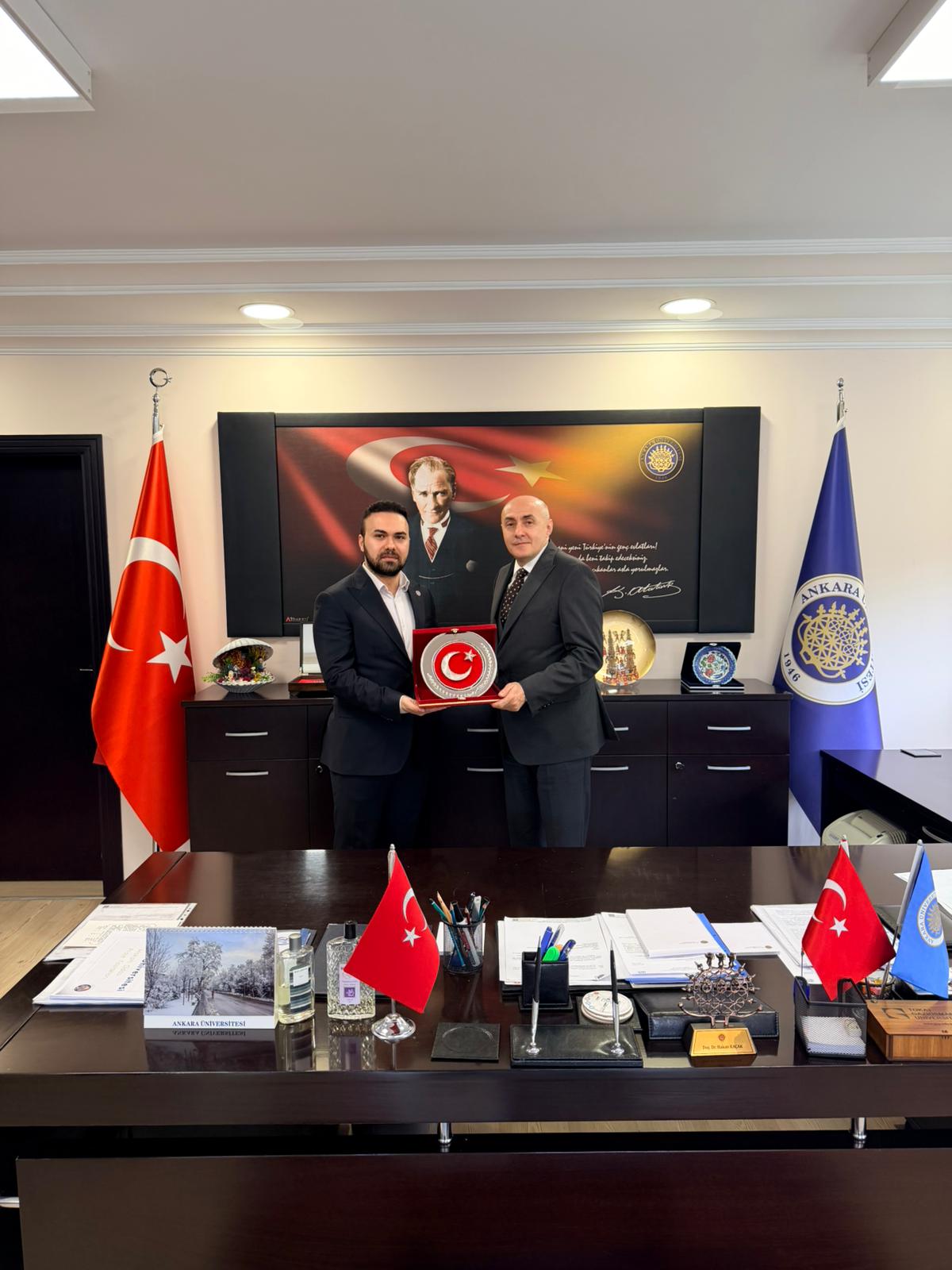 ANKARA ÜNİVERSİTESİ GENEL SEKRETERİ DOÇ. DR. HAKAN KAÇAK'A ZİYARETTE BULUNDUK